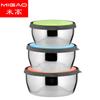 Caja de conservación de acero inoxidable, caja de aislamiento sellada, color coreano, 3 piezas, caja de conservación, caja de almacenamiento, recipiente para pasteles, caja para pasteles
