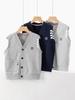 Chaleco para Niños Shushie Primavera y Otoño Chaleco Estilo Universitario para Niño Chaleco de Punto Chaleco