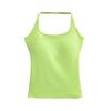 Verão Cor Sólida Camisole Pequena Feminina Bojo Roupa Externa Picante Interna Ajustada Emagrecimento Sem Mangas Top Básico Feminino