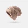 Gorro de lã grande para crianças, outono e inverno, quente, gorro grosso, frio, para rosto, pequeno, gorro de proteção para orelhas de malha para cabelo