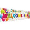 Banner de Bienvenida a Casa Banner de Bienvenida a Casa Colgante Fu 40x 180cm Hebilla de Cobre en las Cuatro Esquinas Banner Transfronterizo
