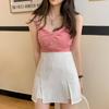 Shorts Saia A-Line de Cintura Alta para Mulheres, Shorts Sexy Casuais de Verão para Garota Quente