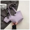 Bolsa Cesta de Verduras Portátil Primavera y Verano 2025 Nueva Moda Linda para Niñas Bolso Bucket Nicho Simple Casual Bandolera