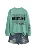 Sudadera Casual Cómoda para Mujer con Estampado de Brazo de Tía Luchadora Mi Amazon Ebay Sitio Independiente