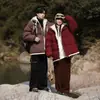 Ropa de Abrigo de Algodón con Capucha Empalmada Falsa de Dos Piezas Suelta Estilo Hong Kong Invierno 2024 para Hombres y Adolescentes Ropa de Abrigo de Algodón Engrosada de Moda para Hombres