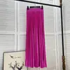 2026 Nueva Falda Larga Plisada de Cintura Alta para Mujer, Cintura Elástica Fluida, Versátil, Adelgazante, De Gama Alta, Elegante, Color Sólido
