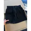 Pantalones Cortos de Retazos a Cuadros Grises con Estampado Floral Blanco para Hombre, Pantalones Deportivos Casuales de Verano para Correr al Aire Libre, de Longitud Media con Estilo