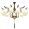 Nuevo candelabro de estilo chino, lámpara de sala de estar, lámpara de loto para sala de té de estilo chino, habitación privada retro comedor, restaurante, colección de iluminación de estilo chino
