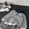 Sudadera con capucha para niños 2026 otoño estilo coreano color a rayas bloque de color bordado sudadera con capucha para niños