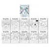 10 folhas/pacote de pôsteres para colorir, novo conjunto transfronteiriço de cena de neve de inverno para procurar e colorir, papel divertido para desenho graffiti feito à mão