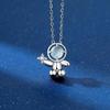 Joyas de Nuevo Estilo Astronauta Planeta Clavícula Piedra Lunar Ins Collar de Pareja Colgante Doble Regalo Fábrica Venta al por Mayor