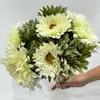 Flor de Crisantemo Sol Simulado Girasol Americano Flor Artificial Venta al por mayor Exhibición de Escritorio para el Hogar Ramo de Crisantemo de Mil Capas Floral