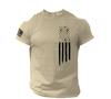 2023 comercio exterior transfronterizo camiseta patriótica de verano para hombre con impresión 3D camiseta bandera americana Zhu manga corta una pieza para mapa