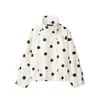 Ropa de Moda Europea y Americana Transfronteriza, Chaqueta Bomber de Lunares de Manga Larga de Moda Más Vendida en Aliexpress