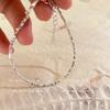 Pulsera cuadrada de pareja de plata rota simple para mujer de Corea del Sur, elegante y fresca, combina con todo, joyería de mano de alta calidad al por mayor