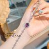 Pulsera de Acero Inoxidable con Hilo de Color Mágico Seiko Broca de Alto Carbono Rosa Seco Lujo Ligero Gama Alta Nido de Pájaro Che Fanta Pulsera con Taladro para Mujer