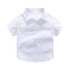Camisa Blanca de Manga Corta para Niño Fábrica en stock Abrigos Blancos de Manga Corta para Niños Camisa de Verano para Bebé
