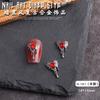 Joyería de uñas con diseño de viento oscuro, venta al por mayor, metal, punk, cruz, croco, araña, calavera, accesorios de aleación retro