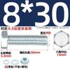 Juego de Pernos Galvanizados de Alta Resistencia Grado 8.8 con Cabeza Hexagonal Exterior Juego Completo de Tornillos, Tuercas y Combinaciones de Varillas Mm4M6M8-M24