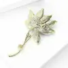 Moda Estilo Coreano Nova Broche Criativo de Liga Esmalte Pérola Lótus, Acessório Elegante para Roupa, Alfinete de Planta Versátil