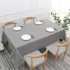 Mantel de tela gruesa de color liso, cubierta de lino para mesa de centro, mantel para mesa de comedor, cubierta rectangular para escritorio para uso doméstico y cubierta para puestos de mercado