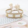 Pulsera de Correa con Borla de Remache de Estrella de Cinco Puntas, Pulsera Tejida de Estilo Étnico Colorido, Accesorios Transfronterizos de Estilo Mixto Multicolor