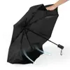 Guarda-chuva Dobrável com Abertura e Fechamento de Um Toque, Guarda-sóis de Vinil Preto com Logo Publicitário Impresso com 70% de Desconto, Atacado do Fabricante, Proteção Solar e Proteção UV