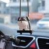 5 Adornos de Perro de Viento de Talla de Madera Resina Muñeco de Dibujos Animados Decoraciones para Coche Colgante para Espejo Retrovisor de Coche Colgante