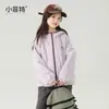 Chaqueta con capucha de invierno gruesa para niñas Little Fitter, top casual para niños mayores, abrigo de algodón cálido para niños, ropa exterior para niñas para niños mayores
