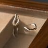 Pendientes Nalan S925 de plata esterlina con diseño de ondas de tormenta, hebilla de satén, joyería de alta gama a la moda para mujer M05442