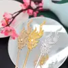 Horquilla de Flor de Peonía de Doble Cara de Alta Precisión por Electroforesis de Aleación Estilo Antiguo Horquilla para Cabello Hanfu Cheongsam Cuerpo Principal