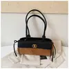 Bolsa de ombro ins de luxo nicho, bolsa de mão versátil xadrez estilo Chanel, bolsa de axila leve de luxo para o dia a dia