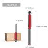 Fresa de Acero de Tungsteno de Doble Filo Lavie con Vástago de 1/4 Fresadora de Acabado de Bordes Biselados para Carpintería 6 Fresadoras de Rodamiento para Carpintería