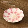 Plato de Cerámica con Flor, Bandeja de Té Zen Retro, Bandeja de Buda, Bandeja de Frutas, Mesa de Boda, Bandeja para Snacks, Bandeja de Frutas para el Hogar