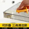 Cepillo Triangular para Espacios de Fregadero de Cocina, Cabezal de Cepillo de Limpieza Multifuncional Plegable, Cepillo de Limpieza Pequeño, Herramienta de Limpieza