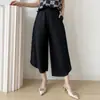2023 plisados de gran vuelo personalidad verano nuevo diseño de nicho para mujer pantalones anchos cropped adelgazantes casuales combinan con todo mujer