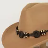 Sombrero bohemio étnico tejido a mano con sombrero de vaquero occidental, nuevo sombrero vintage transfronterizo