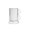 Tazas Cerámicas Apilables, Juego de Tazas de Café, Almacenamiento con Portavasos, Fabricante Directo Soporta Personalización
