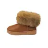 Sapatos de algodão médio-quentes raposa atacado botas de neve femininas cano baixo mais veludo sapatos femininos botas de algodão fabricante tamanho grande peludo inverno