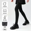 Leggings de Algodón Rayados de Terciopelo Engrosado para Mujeres Altas para Otoño/Invierno, Ropa Exterior, No se Bajan, Levanta Glúteos, Mallas Calientes