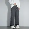 Pantalones de Hombre Primavera 2026 Nuevo Estilo Deportivos Casuales Largos Pantalones de Hombre Sueltos de Pierna Recta con Efecto Plisado