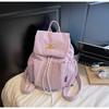 Mochila Casual de Grande Capacidade para Mulheres 2025 Novo Estilo Coreano Leve para Montanhismo Viagem Cor Sólida Mochila Escolar para Estudantes