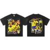 2025 Transfronteiriça Neymar Seleção Brasileira Impressão Digital Direta Algodão Pesado Masculina Manga Curta Gola Pequena t