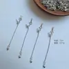 Plata de Ley S925 Cadena Extendida de Amor Pulsera de Cuentas DIY Cadena de Conexión para Collar Cadena de Cola con Ajuste de Tirón de Silicona