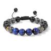 Pulseira de Cordão com Contas de Olho de Tigre de 10mm Masculina 2023 Nova tmeu Pedra Biliar Preta Contas Energia Casal
