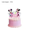 Set de Decoración para Fiesta Temática de Minnie Platos de Papel Vasos de Papel Pancarta Globos Decoraciones Colgantes Espirales Adornos para Pastel Decoración
