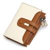 Billetera Corta para Mujer al por Mayor del Fabricante Estilo Coreano 70% de Descuento Billetera para Monedas con Doble Cremallera Portatarjetas de Cuero de Microfibra Billetera con Broche