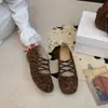 Zapatos planos Mary Jane para mujer 2026, nuevo estilo vintage, suela blanda, con tiras cruzadas de gamuza poco profundas y punta redonda