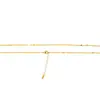 Moda Europea y Americana Cadena Redonda de Disco sin Colgante Transfronteriza Chapada en Cobre Simple Larga Duración Sin Decoloración Collar Venta Directa de Fábrica Mayorista