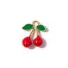 Colgante de gota de aceite de aleación de cereza tridimensional roja coreana, pendientes DIY, pulsera, accesorios de joyería para mujer, fabricantes al por mayor
